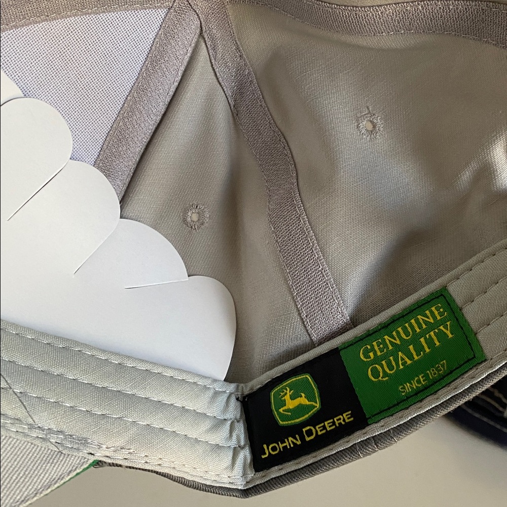John Deere Gray & Navy Caps with Green and Yellow Logo - Picture 6 of 12